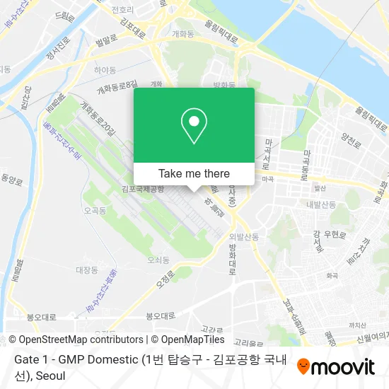 Gate 1 - GMP Domestic (1번 탑승구 - 김포공항 국내선) map