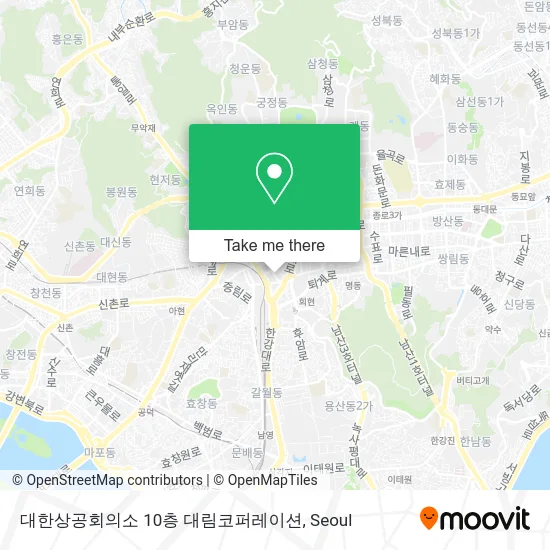 대한상공회의소 10층 대림코퍼레이션 map