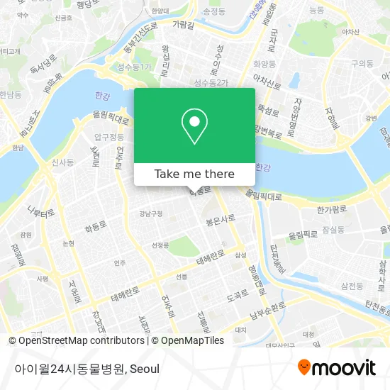 아이윌24시동물병원 map