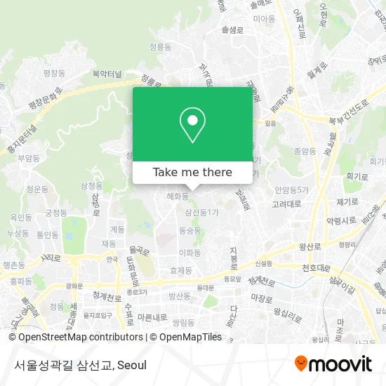 서울성곽길 삼선교 map