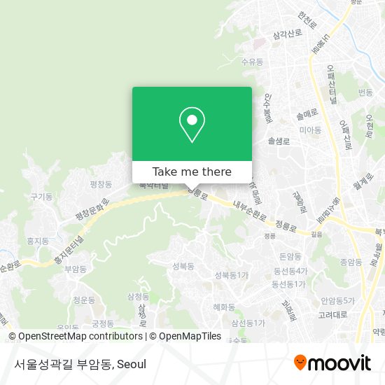 서울성곽길 부암동 map