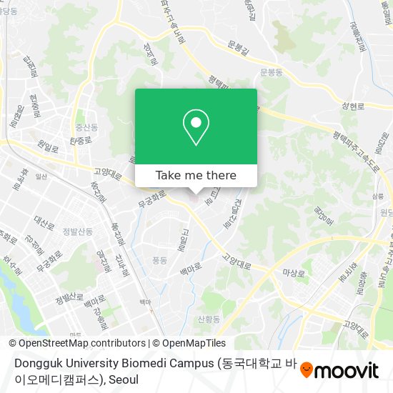 Dongguk University Biomedi Campus (동국대학교 바이오메디캠퍼스) map