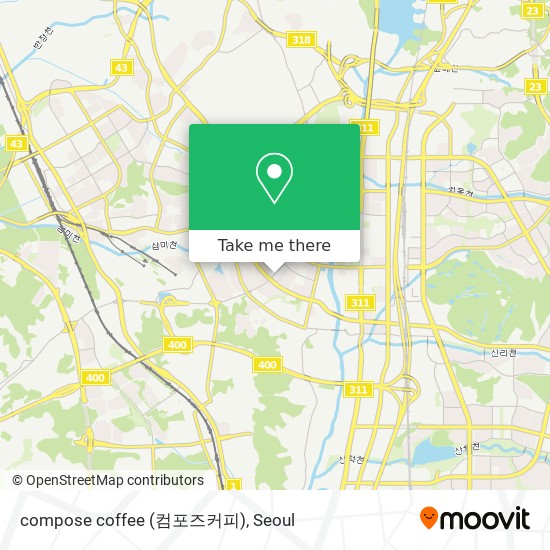compose coffee (컴포즈커피) map