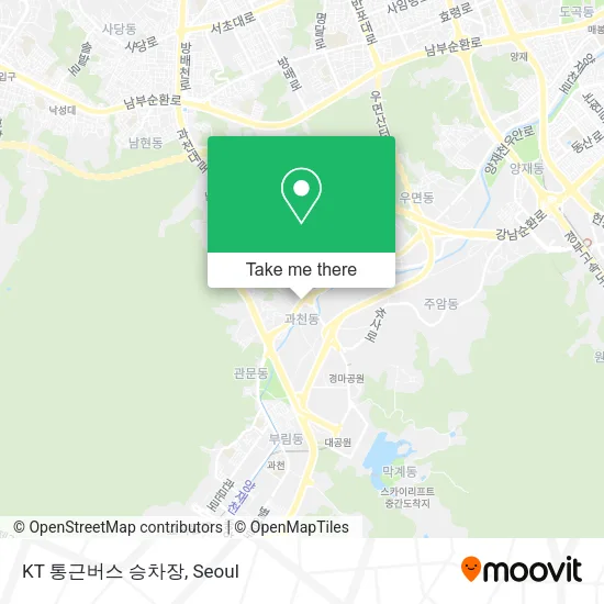 KT 통근버스 승차장 map