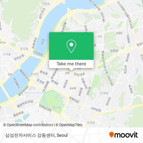 삼성전자서비스 강동센터 map