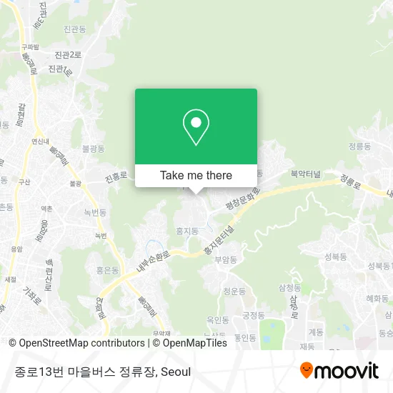 종로13번 마을버스 정류장 map