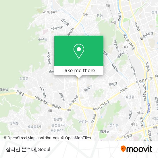 삼각산 분수대 map