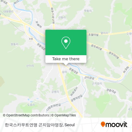 한국스카우트연맹 곤지암야영장 map