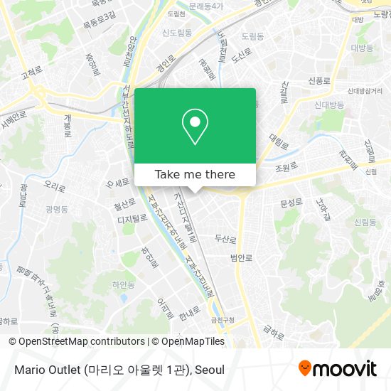 Mario Outlet (마리오 아울렛 1관) map