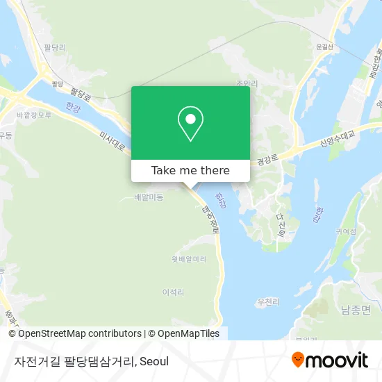 자전거길 팔당댐삼거리 map