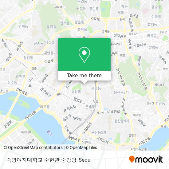 숙명여자대학교 순헌관 중강당 map