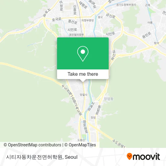 시티자동차운전면허학원 map
