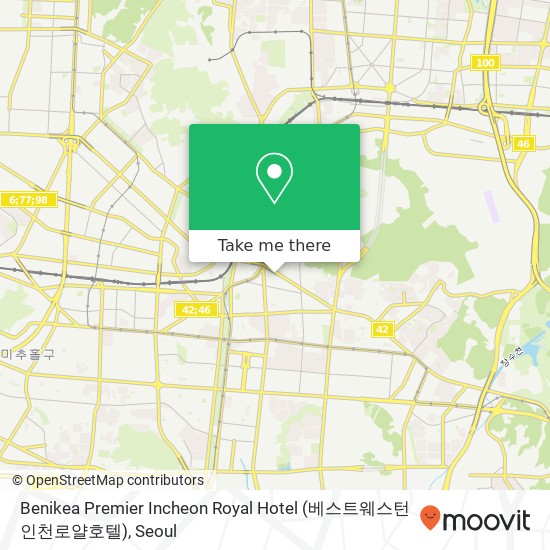 Benikea Premier Incheon Royal Hotel (베스트웨스턴 인천로얄호텔) map