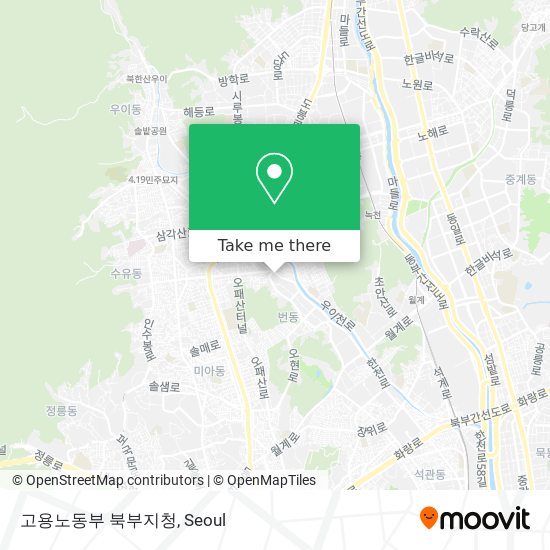 고용노동부 북부지청 map