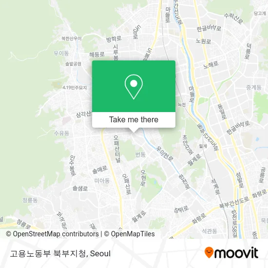 고용노동부 북부지청 map