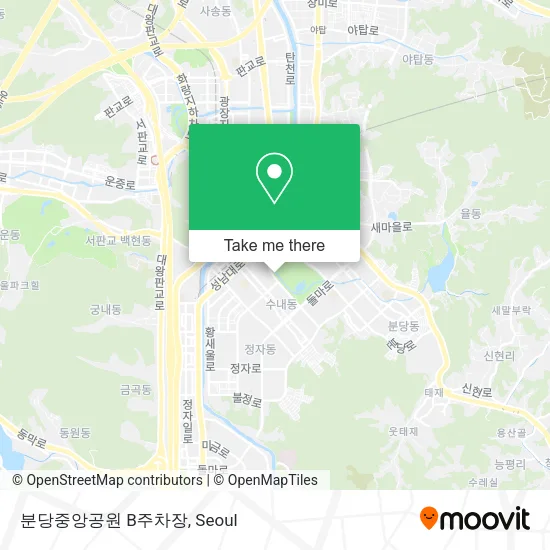 분당중앙공원 B주차장 map
