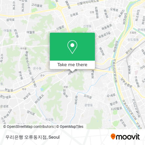 우리은행 오류동지점 map