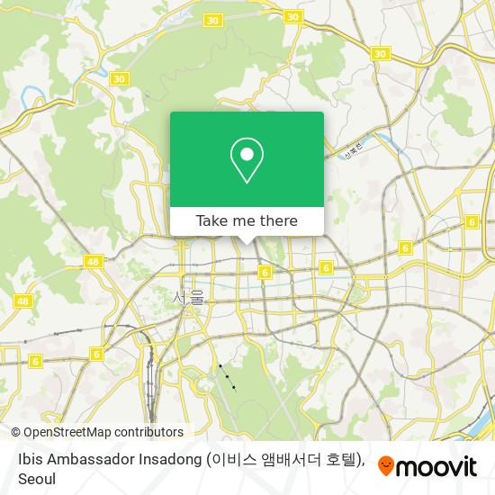 Ibis Ambassador Insadong (이비스 앰배서더 호텔) map