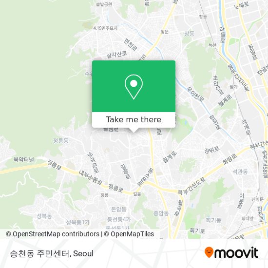 송천동 주민센터 map