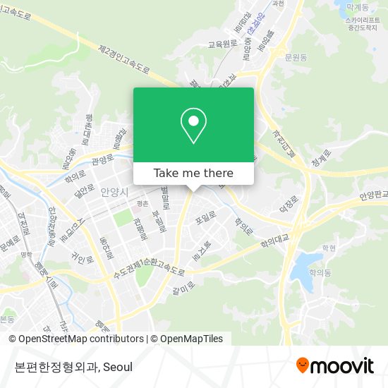 본편한정형외과 map