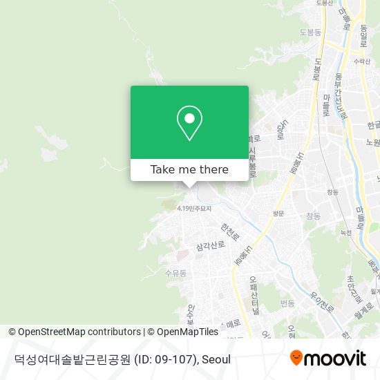 덕성여대솔밭근린공원 (ID: 09-107) map