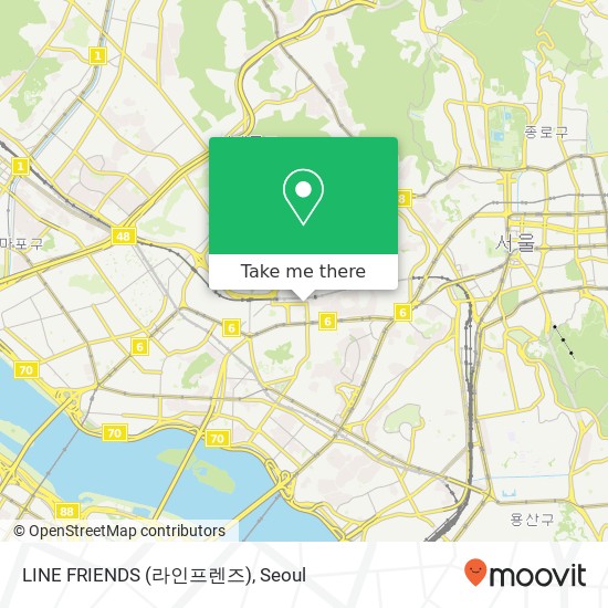 LINE FRIENDS (라인프렌즈) map