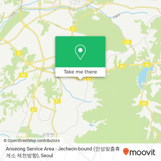 Anseong Service Area - Jecheon-bound (안성맞춤휴게소 제천방향) map