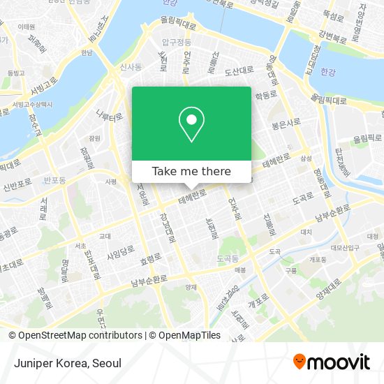 Juniper Korea map