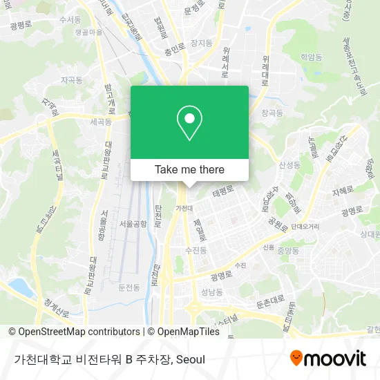 가천대학교 비전타워 B 주차장 map