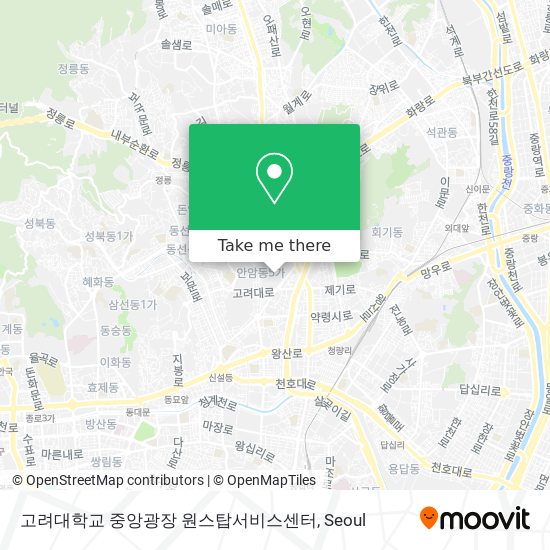 고려대학교 중앙광장 원스탑서비스센터 map