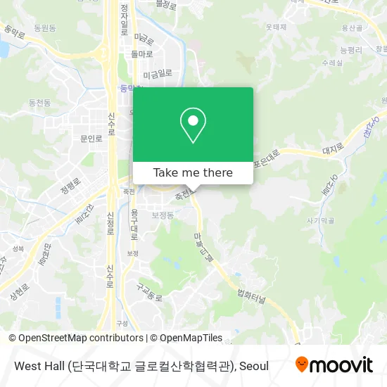 West Hall (단국대학교 글로컬산학협력관) map