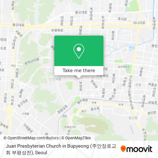 Juan Presbyterian Church in Bupyeong (주안장로교회 부평성전) map