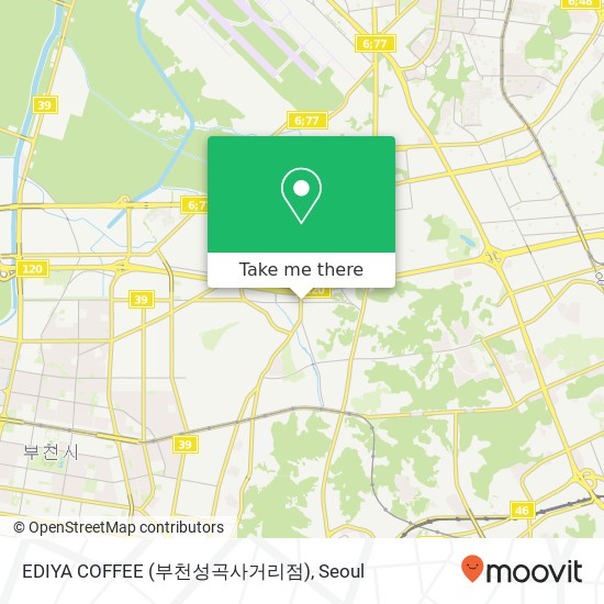 EDIYA COFFEE (부천성곡사거리점) map