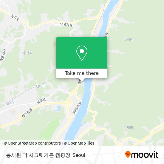 봉서원 더 시크릿가든 캠핑장 map