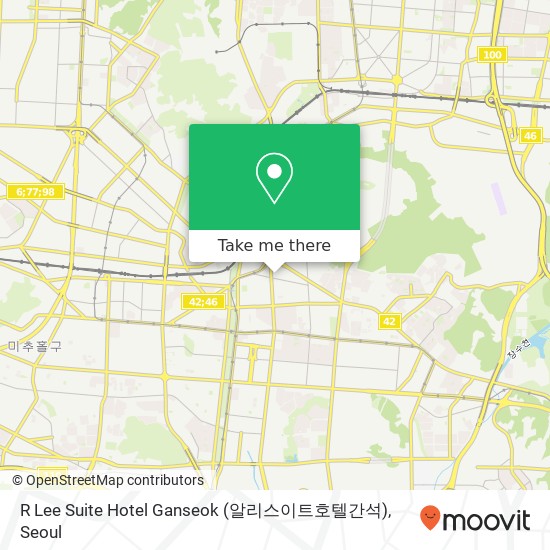 R Lee Suite Hotel Ganseok (알리스이트호텔간석) map