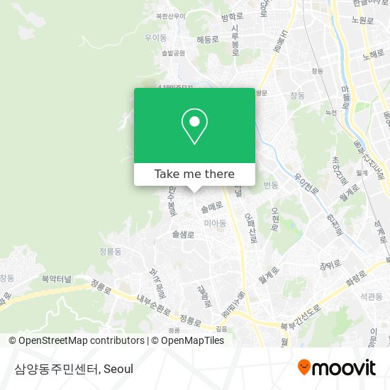 삼양동주민센터 map