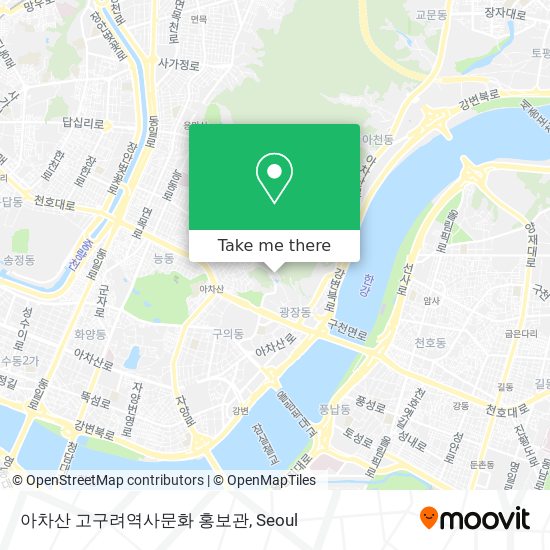 아차산 고구려역사문화 홍보관 map