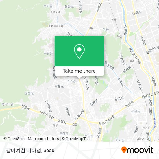 갈비예찬 미아점 map