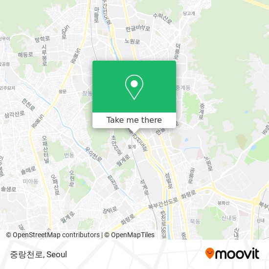 중랑천로 map