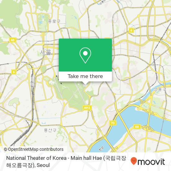 National Theater of Korea - Main hall Hae (국립극장 해오름극장) map