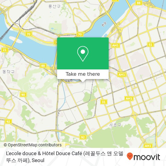 L'ecole douce & Hôtel Douce Café (레꼴두스 앤 오델뚜스 까페) map