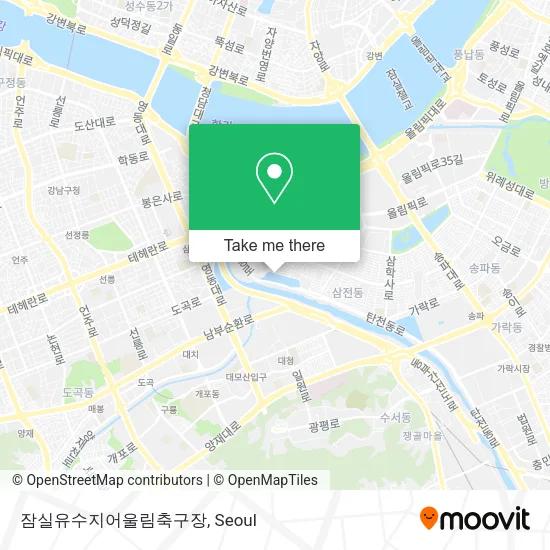 잠실유수지어울림축구장 map