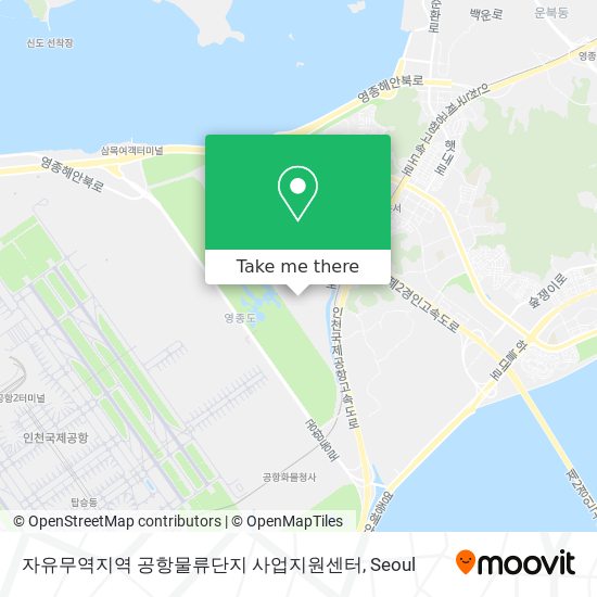 자유무역지역 공항물류단지 사업지원센터 map
