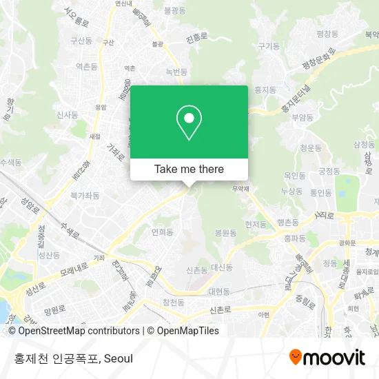 홍제천 인공폭포 map