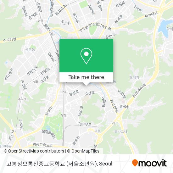 고봉정보통신중고등학교 (서울소년원) map
