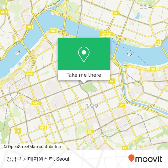 강남구 치매지원센터 map