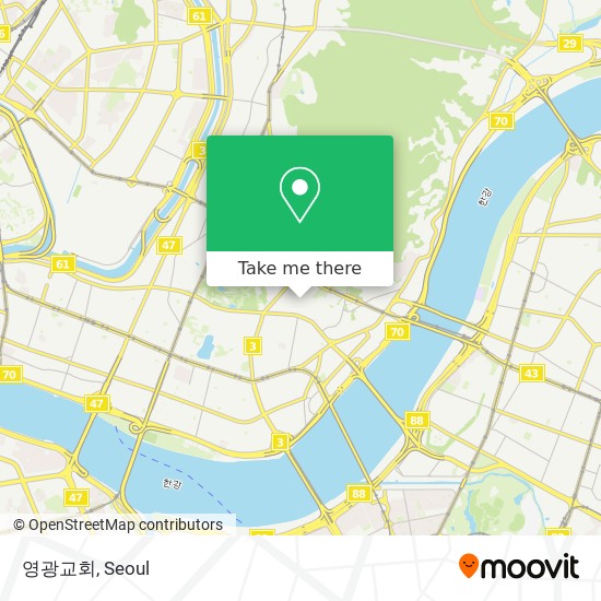 영광교회 map