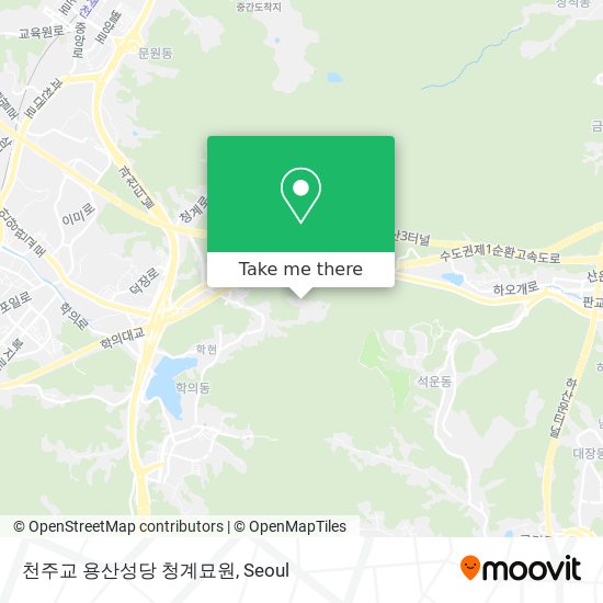 천주교 용산성당 청계묘원 map