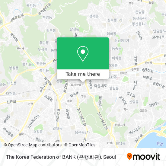The Korea Federation of BANK (은행회관) map