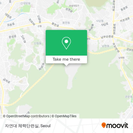 자연대 체력단련실 map